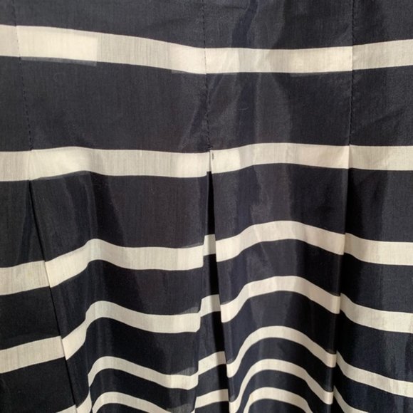 Talbots | Fit and Flare Striped Cotton and Silk Dress - Picture 4 of 5